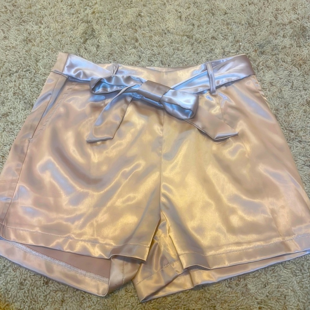 Satin Shein shorts champagne color size 6/Medium